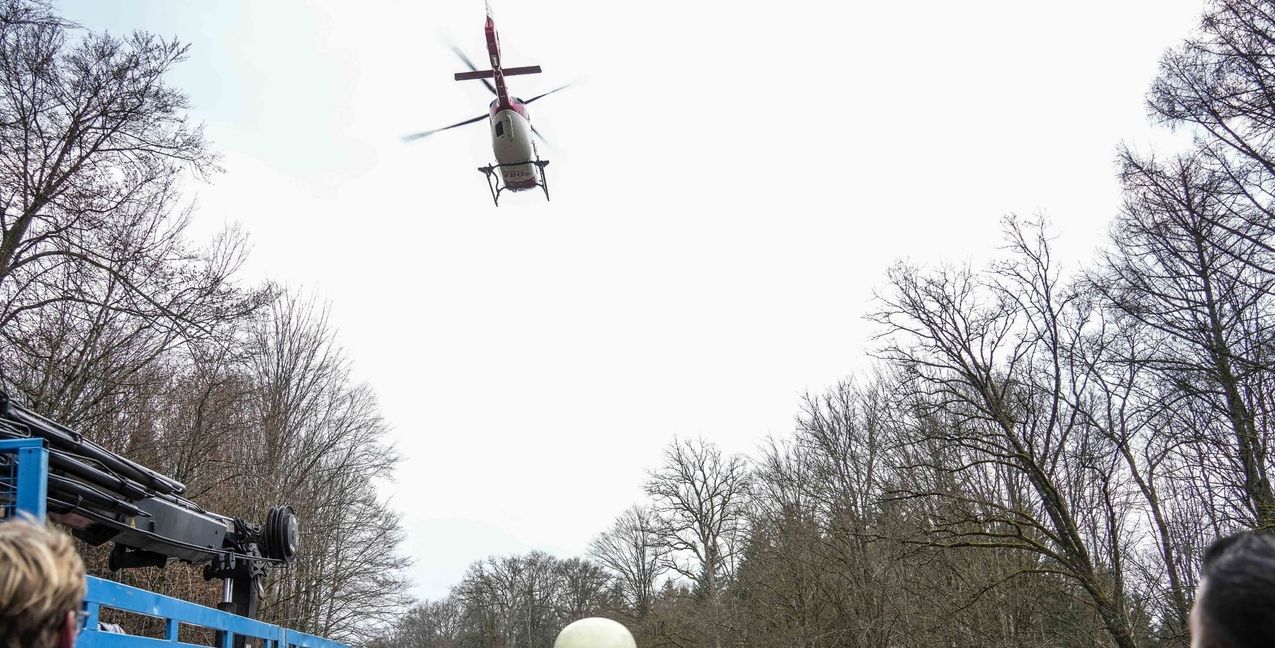Ein Hubschrauber war im Einsatz.