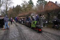 Nikolaus bei den Dampfbahnfreunden.