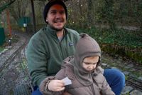 Nikolaus bei den Dampfbahnfreunden.