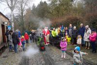 Nikolaus bei den Dampfbahnfreunden.