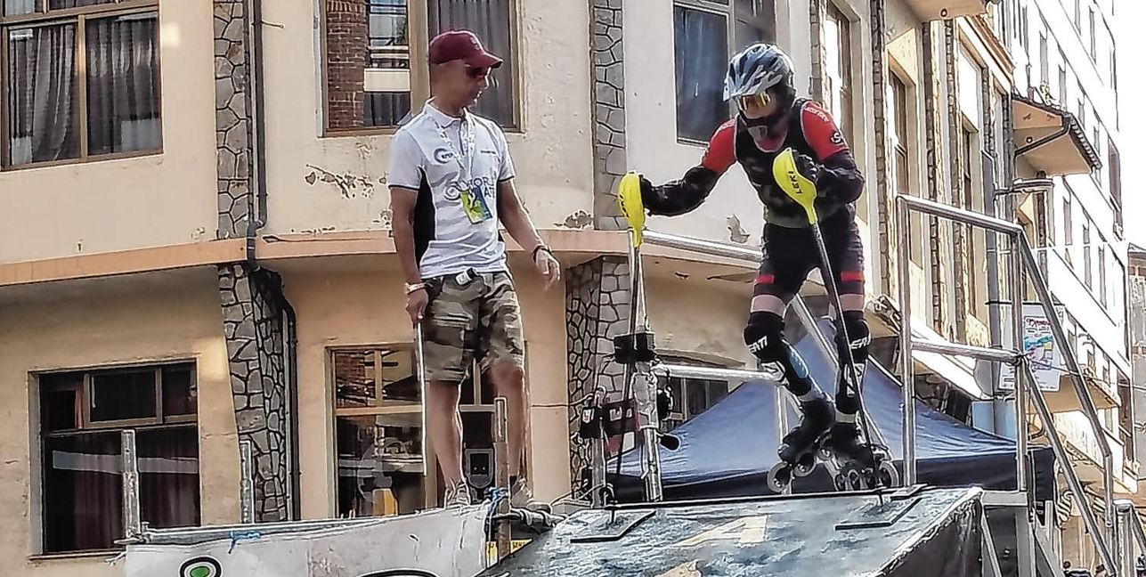 Jetzt gilt‘s: Lias Babinsky auf der Startrampe.