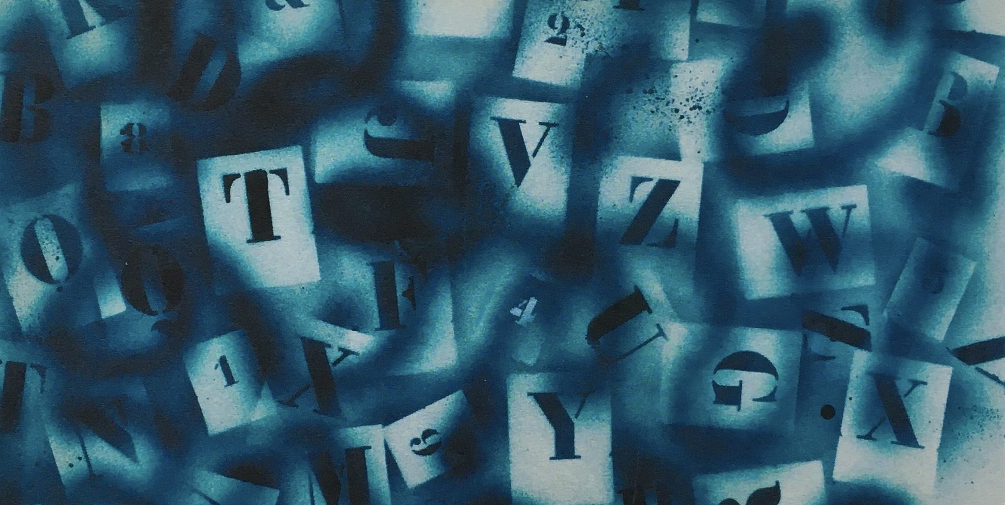 Eine der typischen Arbeiten mit der Spraydose von Maggy Mauritz aus dem Jahr 1967.