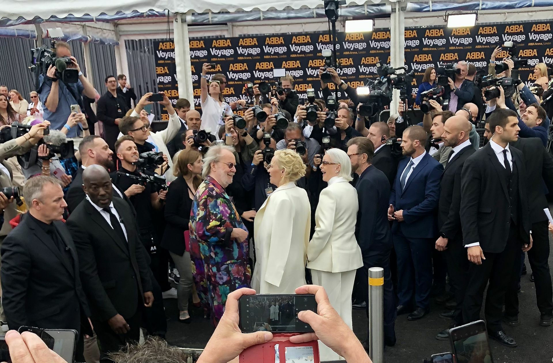 . . . und 2022 bei der Premiere der Abba-Show „Voyage“ in London