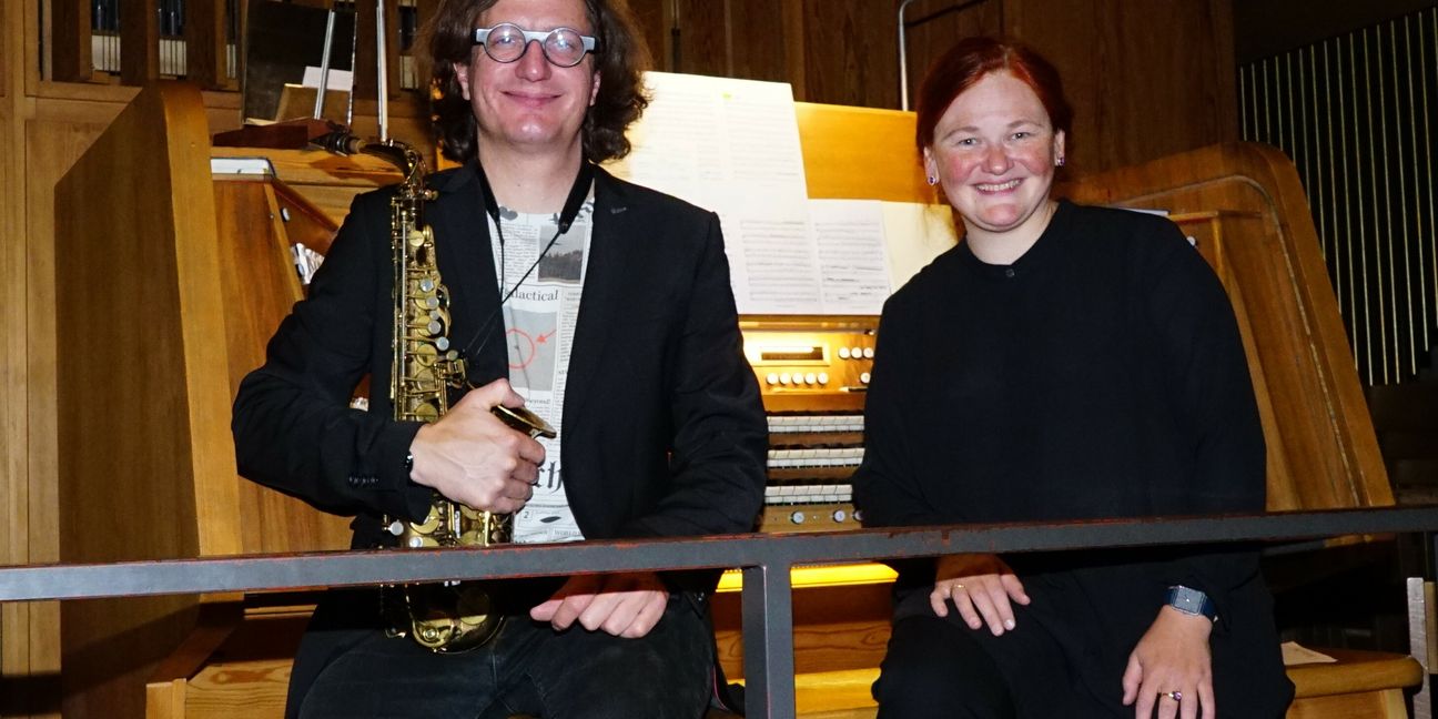 Magnus Mehl und Natalia Ryabkova gastierten bei der Orgelmusik in der Martinskirche in Sindelfingen. Bild: Heiden