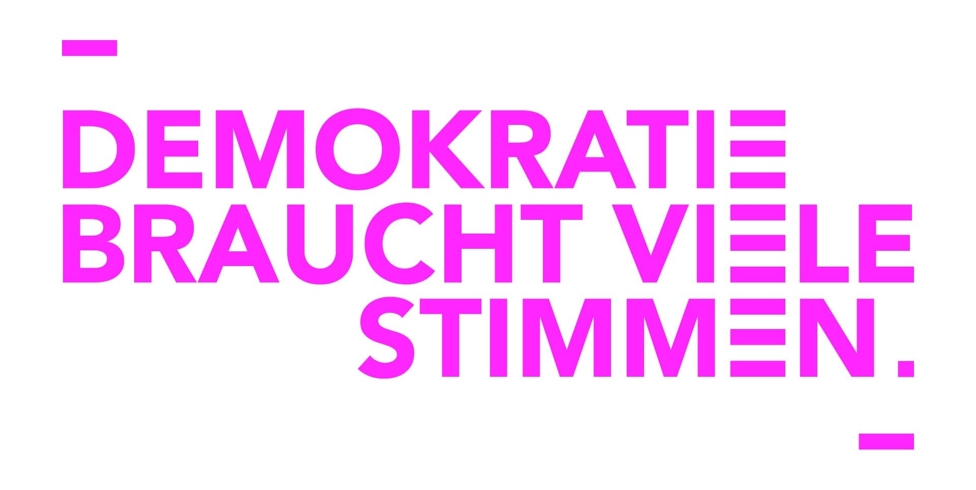 Die Aktion "Demokratie braucht viele Stimmen" wird von vielen deutschen Medienunternehmen und -verbänden getragen. Die SZ/BZ ist dabei.