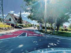 Hier geht es auf der Hinterweilroute rauf in die Hirschstraße. Die Stadt will jetzt die nächsten Roten planen.