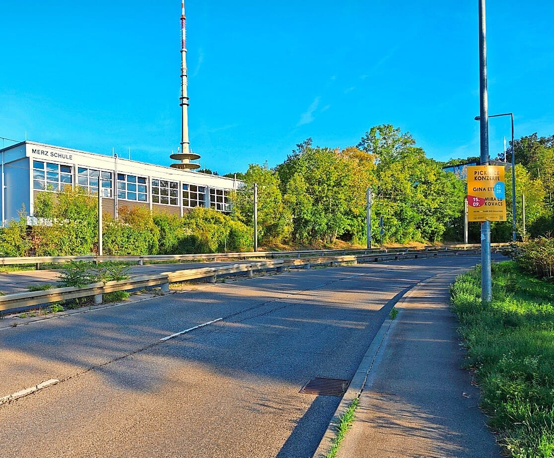 Schrittweise wird der Radschnellweg von der Haltestelle Payerstraße zum Fernsehturm ausgebaut.