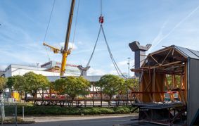 Die Brücke beim Breuningerland ist weg.
