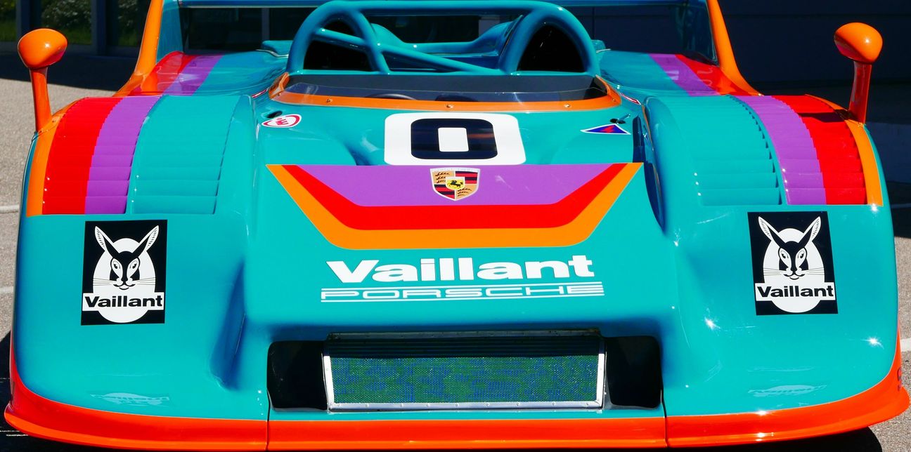 Die Frontpartie des Porsche 917/30, der bis 11. Oktober in der Werkstatthalle der Motorworld ausgestellt ist. Bild: Jung