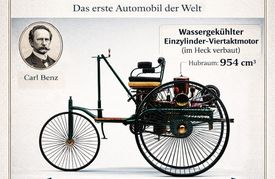 Die SZ/BZ-Montagsgrafik zum ersten praxistauglichen Kraftwagen der Welt.