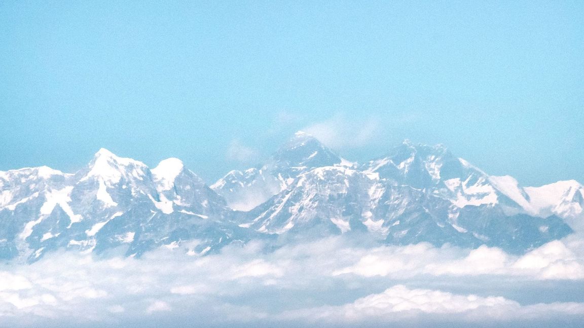 Das Himalaya-Gebirge mit dem Mount Everest.