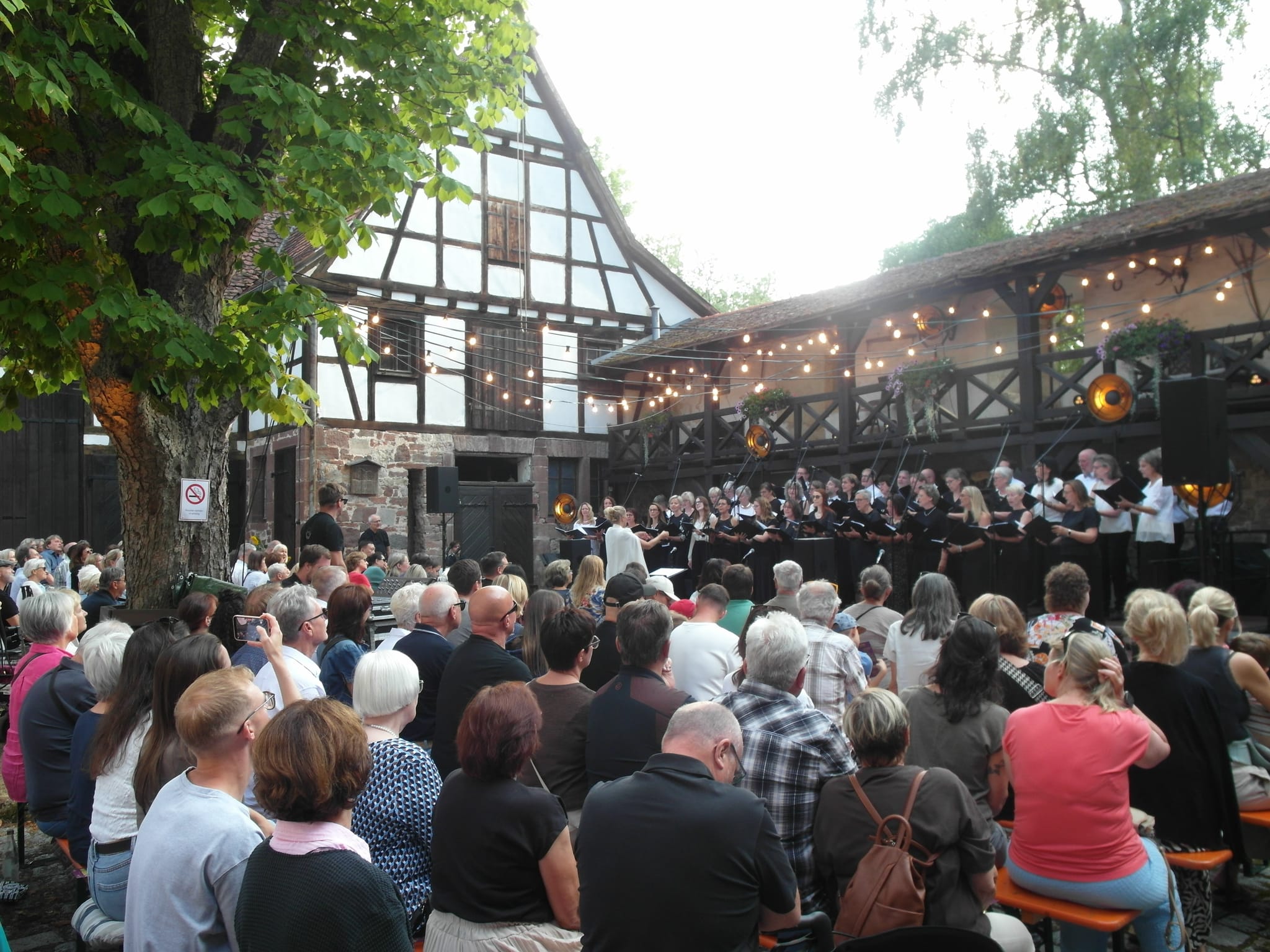 Mit zwei ausverkauften Konzerten im Schlosshof hat der Liederkranz Ehningen 1866 sein 160-jähriges Jubiläum gefeiert.