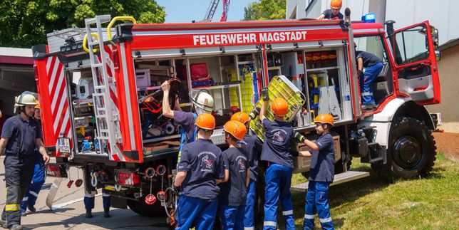 Auch die Jugendfeuerwehr konnte zeige, was sie schon draufhat.