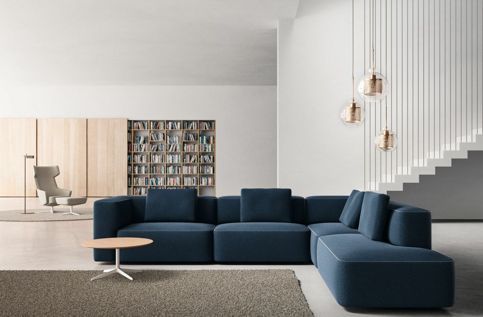 Flexibel erweiterbare Sofa-Serie von dem Stuttgarter Designer-Duo Jehs+Laub für Brunner.
 Foto: Hersteller
