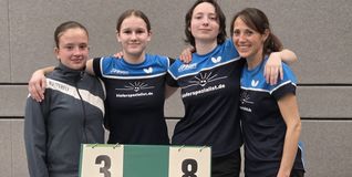 Meister: Emely Schreiner, Eva Heer, Jutta Bradfisch, Nadine Waimer (von links). Auf dem Foto fehlen: Nisha Kumari und Maithili Patil.