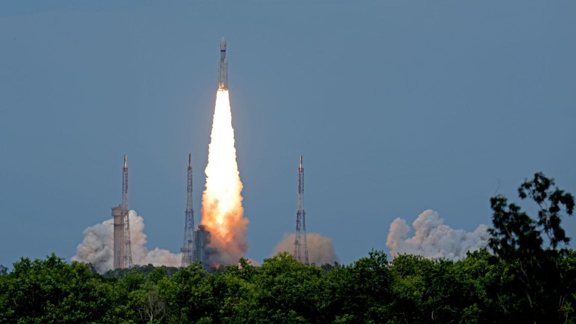 Die indische Mondmission startet mit einer indischen Rakete. (Archivbild)