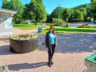 Sandra Kern ist Schwimmmeisterin im Böblinger Freibad. Bild: Elbers