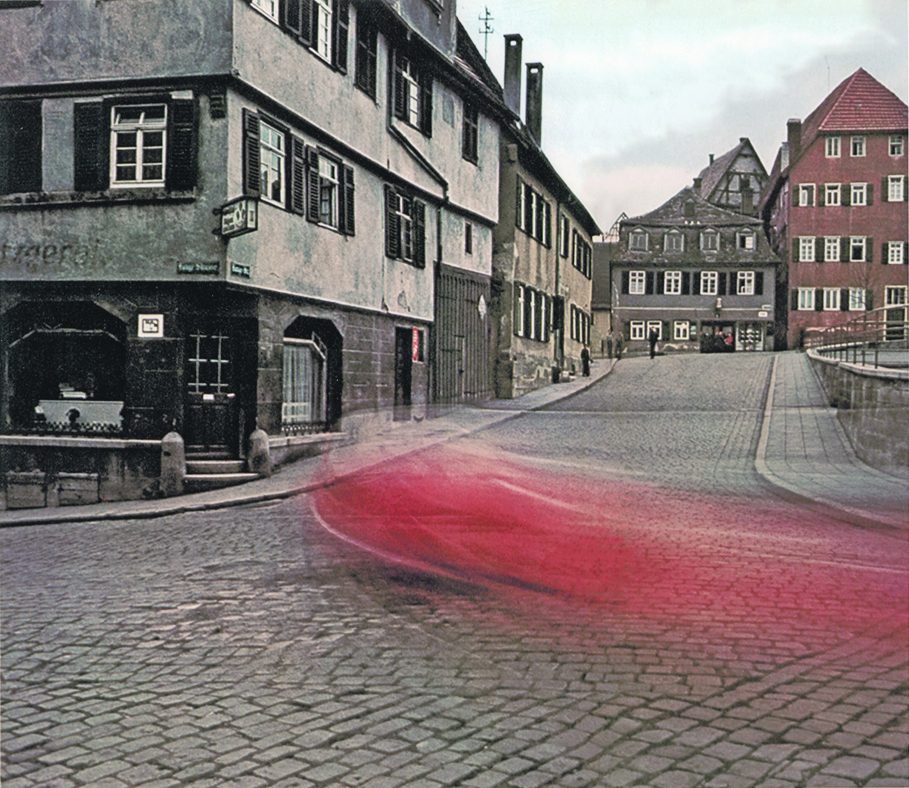 David Douglas Duncans berühmtes Foto „The Ghost of Sindelfingen“ aus dem Jahr 1955. Reproduktion: z