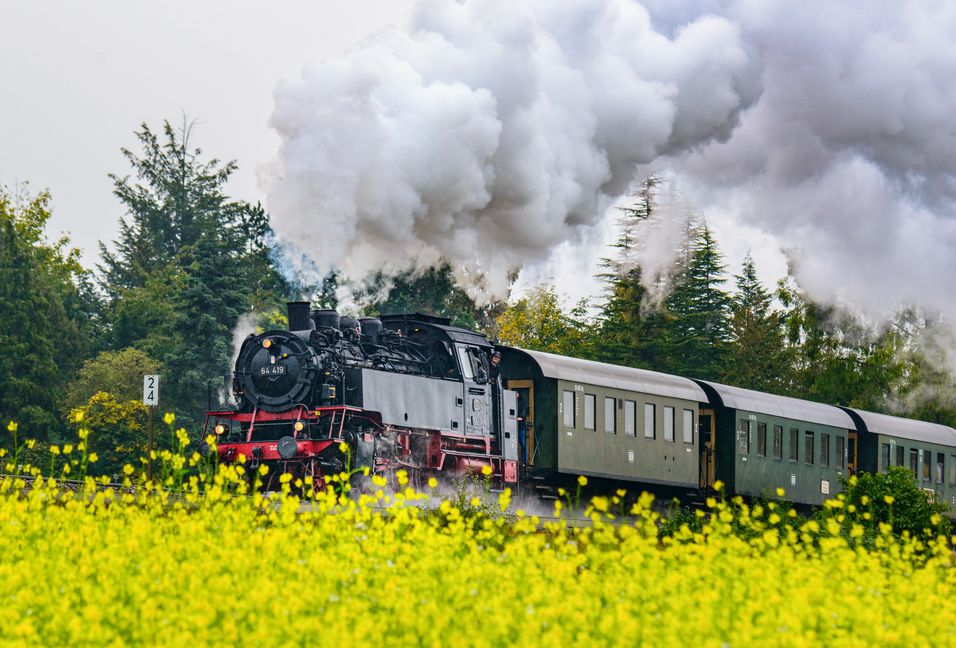Am Ostersonntag, 9. April zischt und dampft es wieder auf der Strohgäubahn. Bild:z
