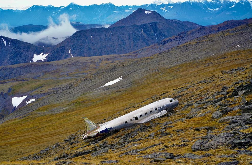 Eines der im Yukon abgestürzten Rettungsflugzeuge.