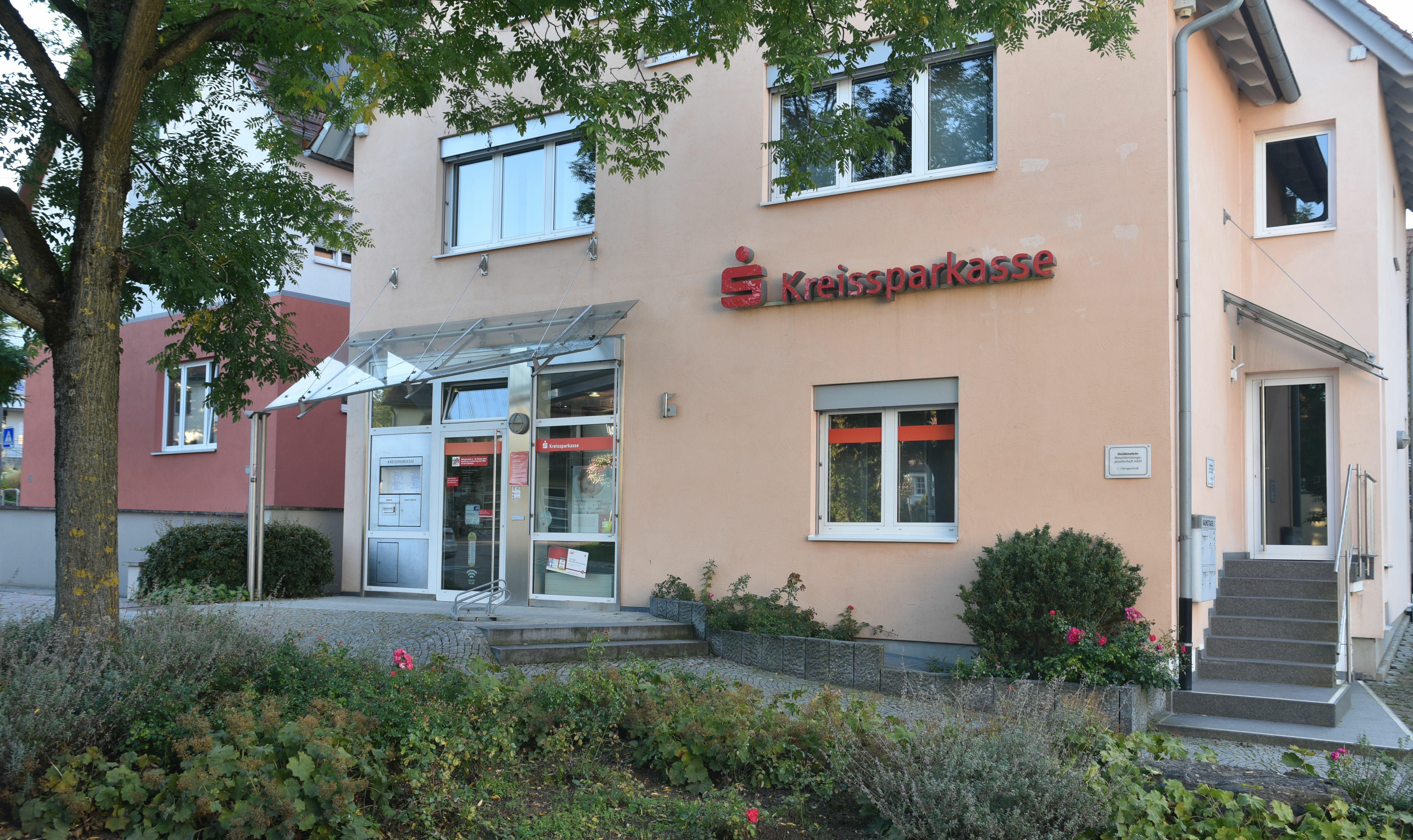 Die Sparkassenfiliale in Darmsheim soll im Dezember 2022 geschlossen und der Filiale Dagersheim zugeordnet werden.                Bild Reichert