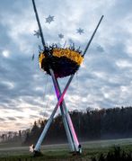 Die Skulptur von Mathias Schweikle hat wieder ein neues Aussehen.