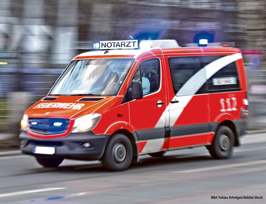 speeding german ambulance