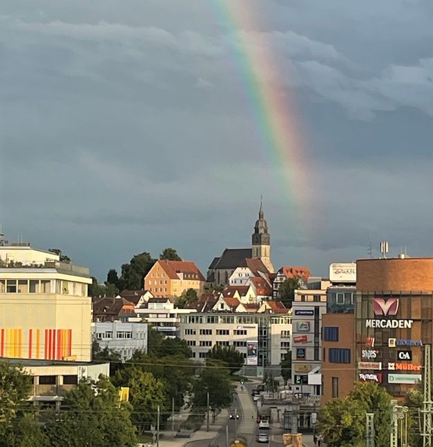 Regenbogen über Böblingen.