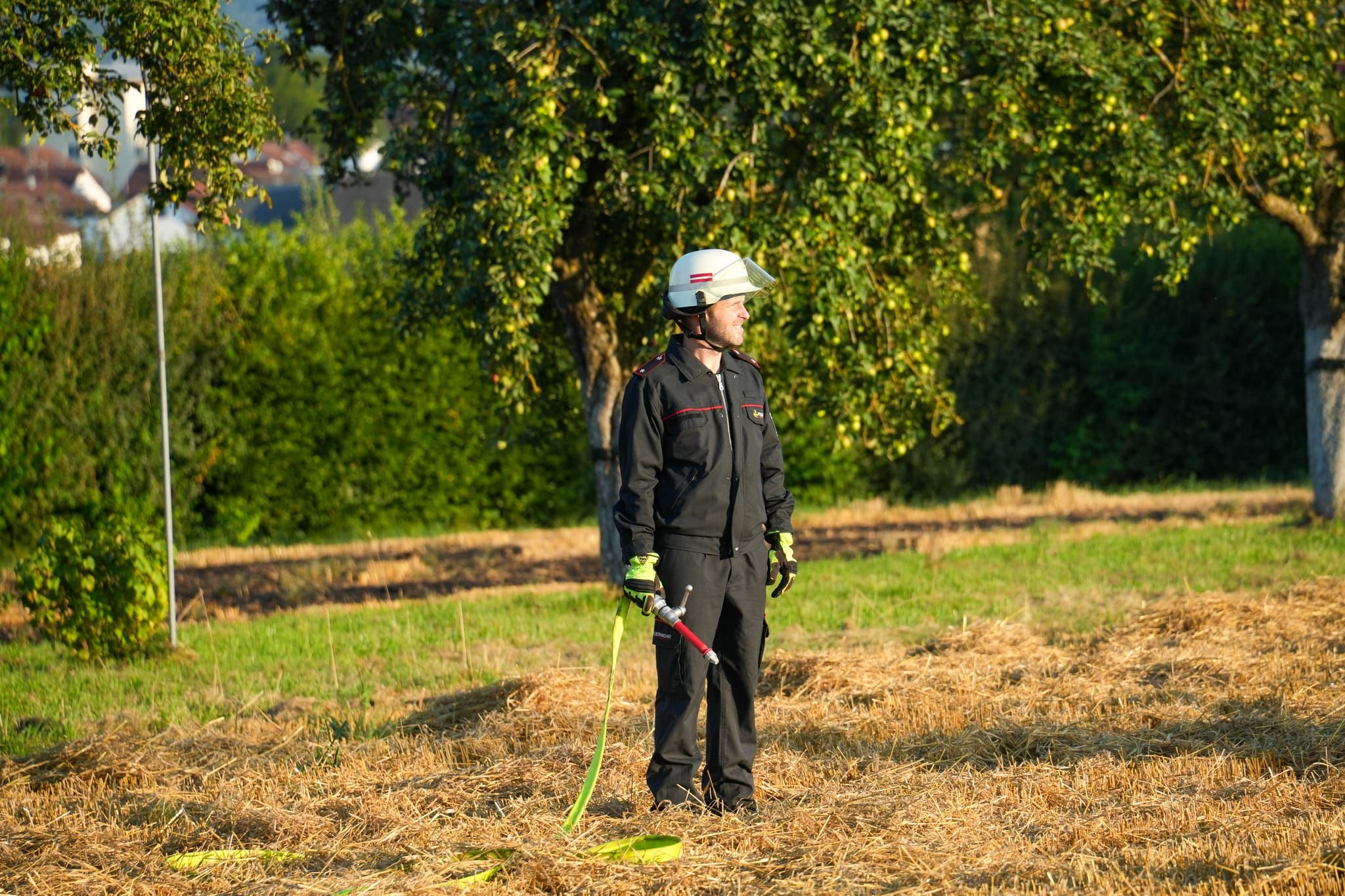 Auf einem Maichinger Acker übte die Sindelfinger Feuerwehr die Bekämpfung von Vegetationsbränden.