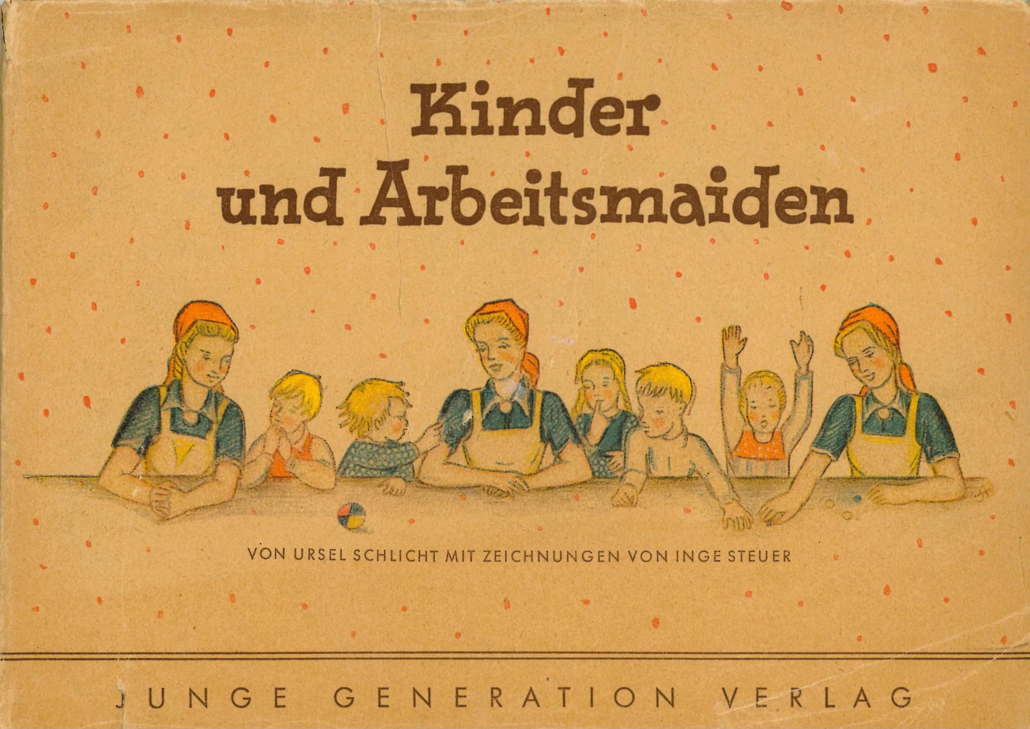 Eine Abbildung aus dem Buch “Kinder und Arbeitsmaiden”. In diesem Buch wird der Alltag der Frauen im Reichsarbeitsdienst sehr idealisiert dargestellt. Bild: Stadtmuseum Sindelfingen