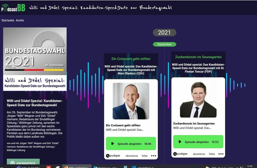 Für den Podcast zur Bundestagswahl ist die SZ/BZ mit einem European Newspaper Award ausgezeichnet worden. Bilder: z