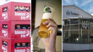 Bierkästen der Schönbuch Braumanufaktur aus Böblingen, Bier der Lammbrauerei in Gruibingen im Kreis Göppingen und die Brauerei von Hochdorfer im Kreis Calw.