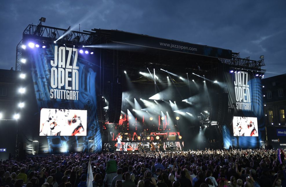 Die Schlossplatz-Bühne bei den Jazz Open  2018
 Foto: Opus/Reiner Pfisterer