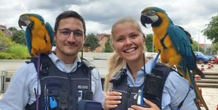 Die Polizei Böblingen bekam bei einem Tierrettungseinsatz bunte Verstärkung.