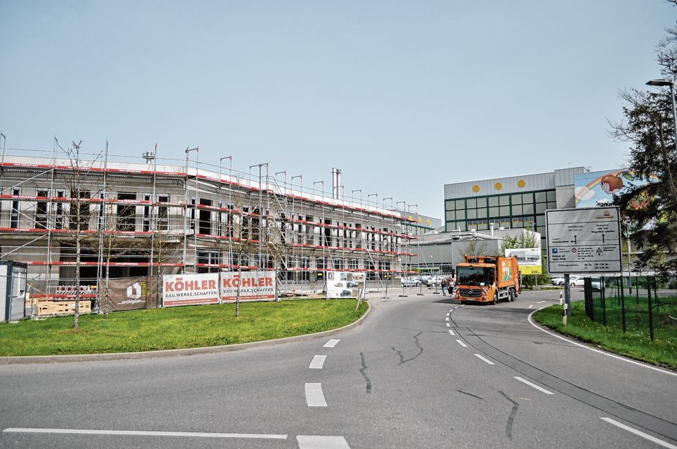 Das neue Gebäude im Zufahrtsbereich zum Restmüllheizkraftwerk.