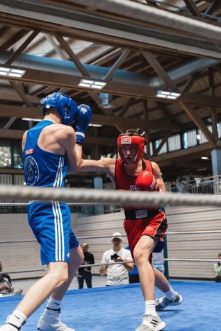 Erster Sieg: Der 16-jährige Wadim Krom vom VfL Sindelfingen gewinnt seinen zweiten Boxkampf einstimmig nach Punkten.