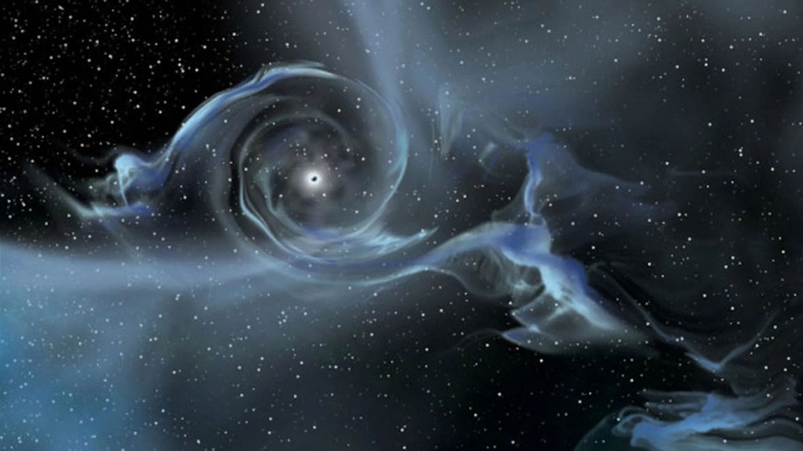 Diese Illustration macht Gravitationswellen sichtbar, sie zeugen vom Ursprung des Universums.