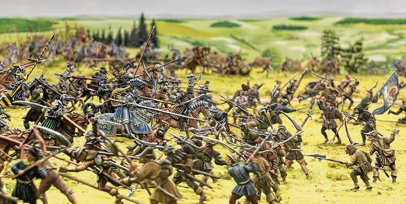 Ein Ausschnitt aus dem Diorama im Bauernkriegsmuseum.