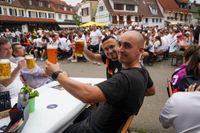 Tolle Stimmung beim Public Viewing auf dem Sindelfinger Wettbachplatz