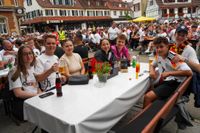 Tolle Stimmung beim Public Viewing auf dem Sindelfinger Wettbachplatz