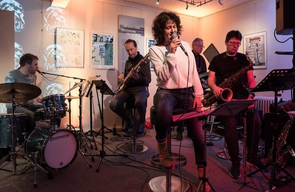 Einmal im Monat ist Jazz-Session im Blauen Haus.