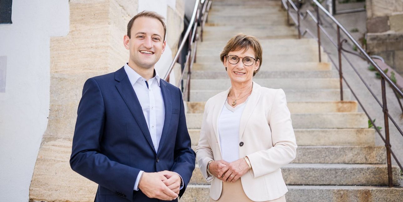 Die Landtatgsabgeordneten Dr. Matthias MIller und Sabine Kurtz.