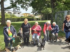 Freuten sich sehr über den Besuch des HSV Magstadt: die Senioren im Haus der Pflege St. Hildegard in Böblingen.