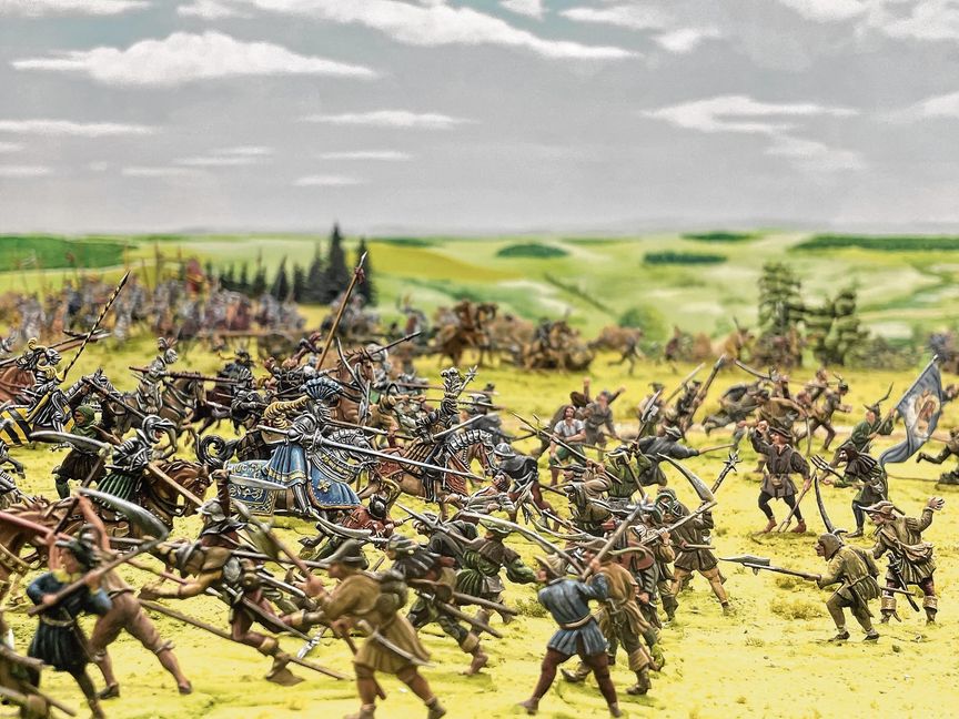 Ein Ausschnitt aus dem Diorama im Bauernkriegsmuseum.
