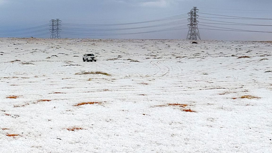 Schneefälle sind in Saudi-Arabien äußerst selten.
