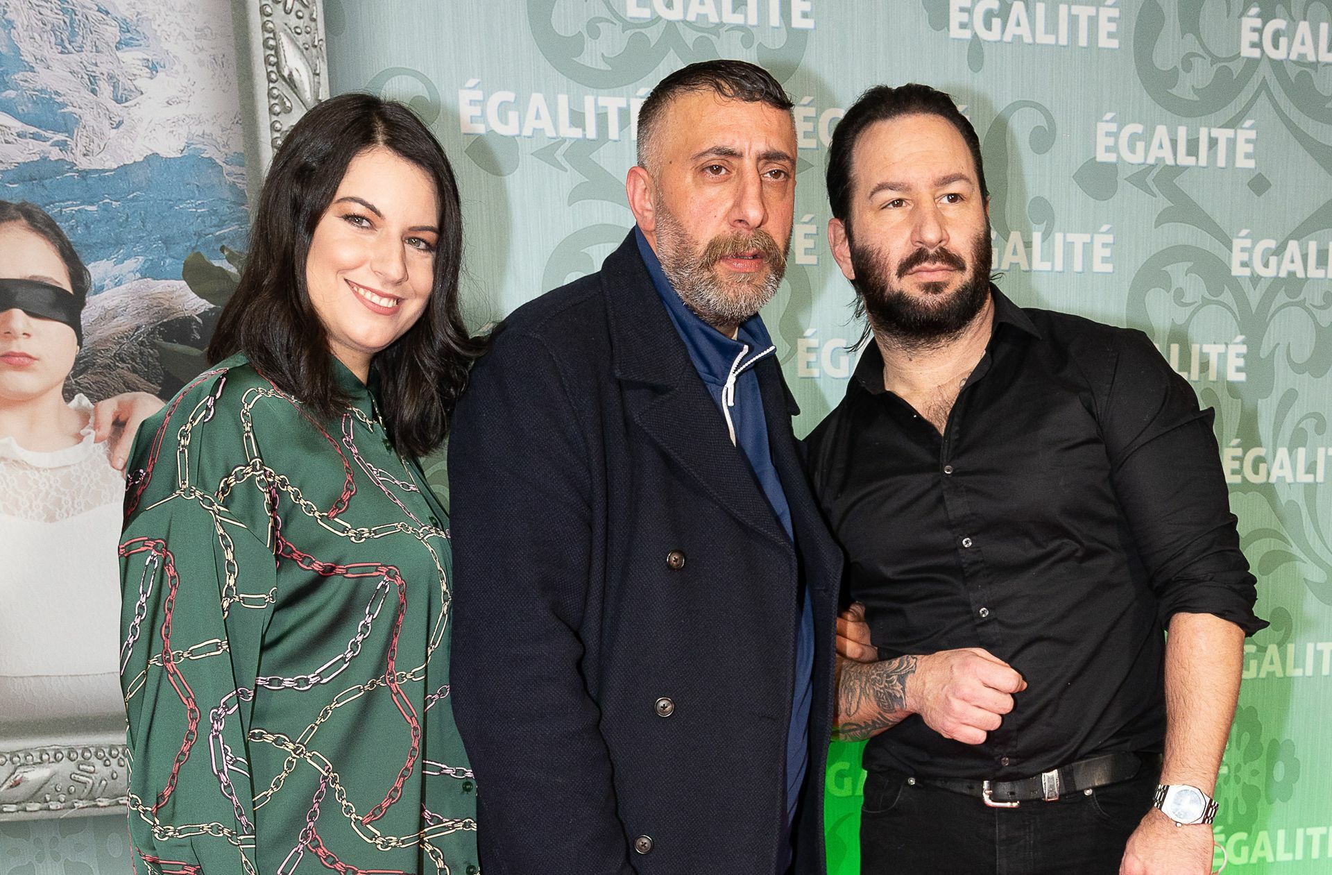 Bel und Tito  Uysal mit Kida Ramadan (Mitte) am 13. Januar bei der Premiere von „Egalité in Berlin.