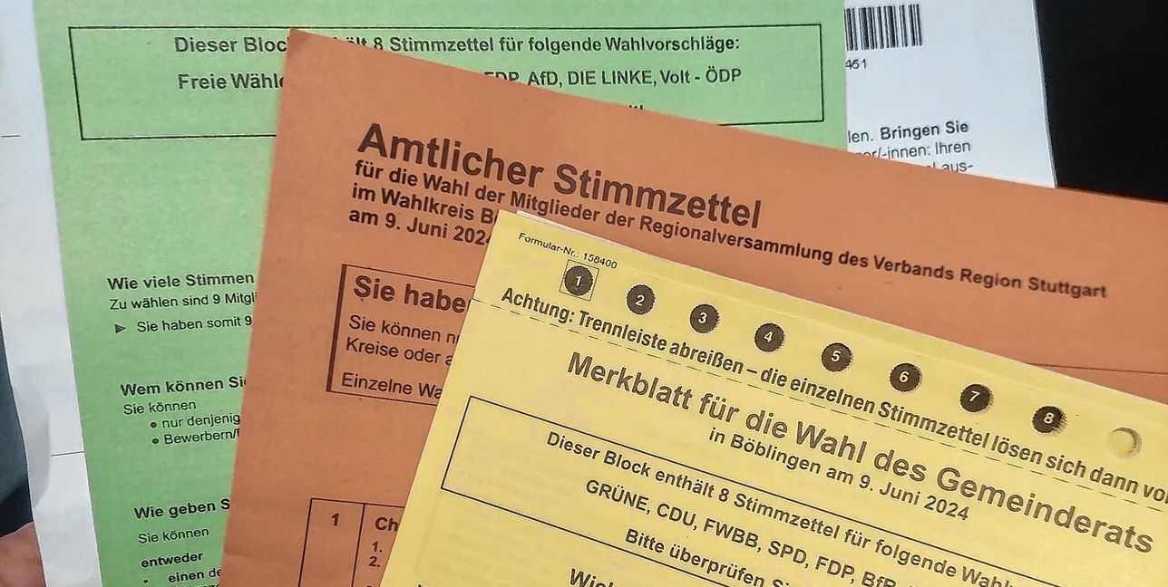 Bis 18 Uhr sind die Wahllokale geöffnet. Mit ersten Ergebnissen der Europawahl aus den Gemeinden rechnet das Landrastamt Böblingen gegen 19.30 Uhr.