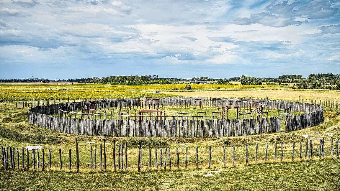 Das Ringheiligtum Pömmelte am Tag der Sommersonnenwende: Die prähistorische Kreisgrabenanlage wird von Archäologen auch als das deutsche Stonehenge bezeichnet.