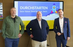 Freuen sich auf „Durchstarten - Startup Saturday“ am Samstag, 24. Januar im Böblinger AI xpress (von links): Hans-Ulrich Schmid, Harald Grumser und Markus Linha.