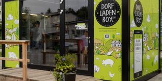 Die Dorfladen-Box steht schon.